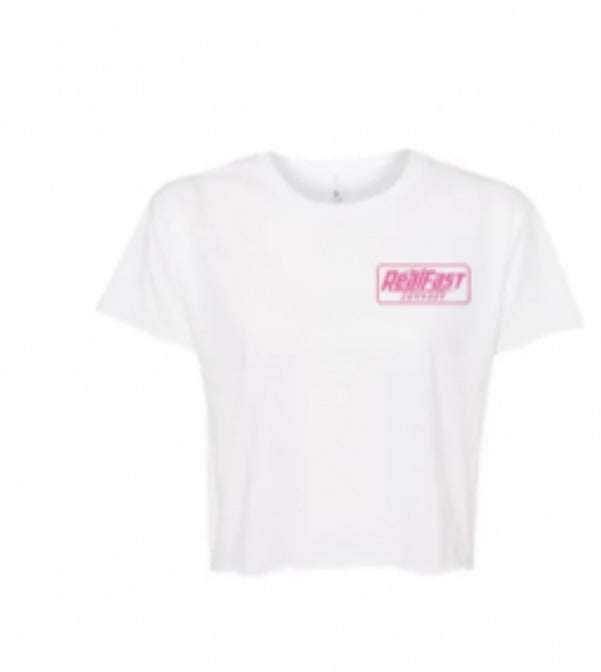 PATCH CROP WHT/HOT PINK