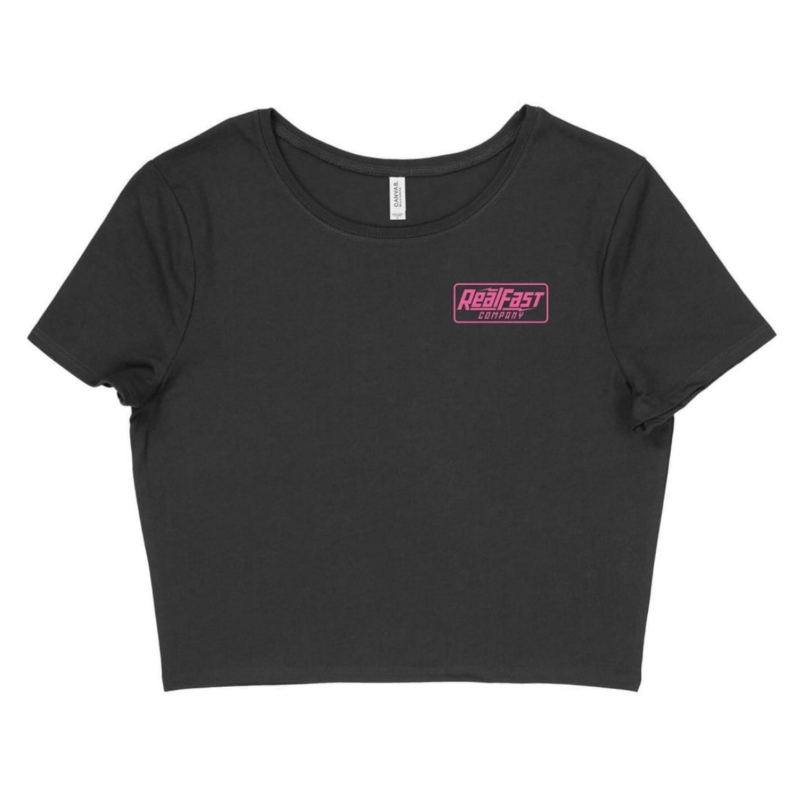 PATCH CROP BLK/HOT PINK