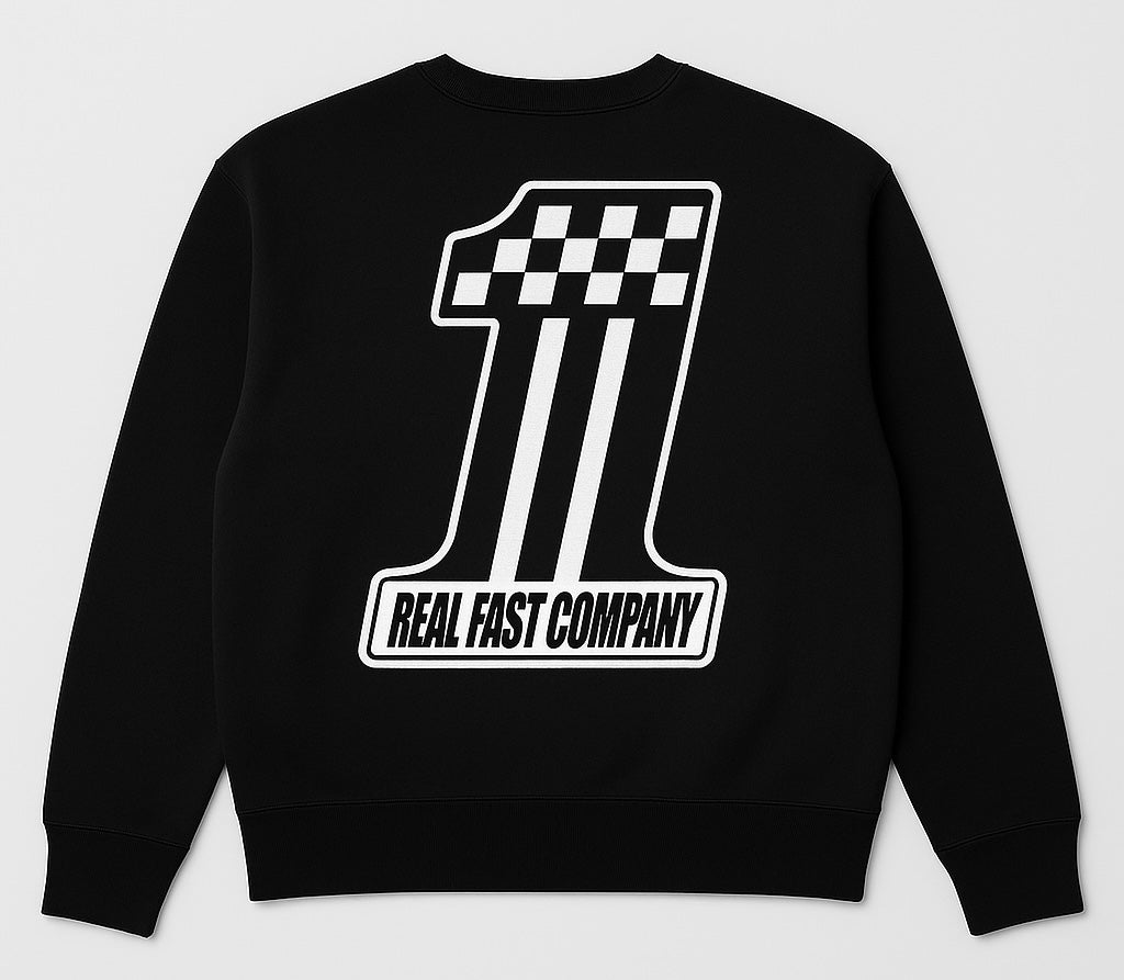 **PRE ORDER** NUMBER ONE CREWNECK B/W